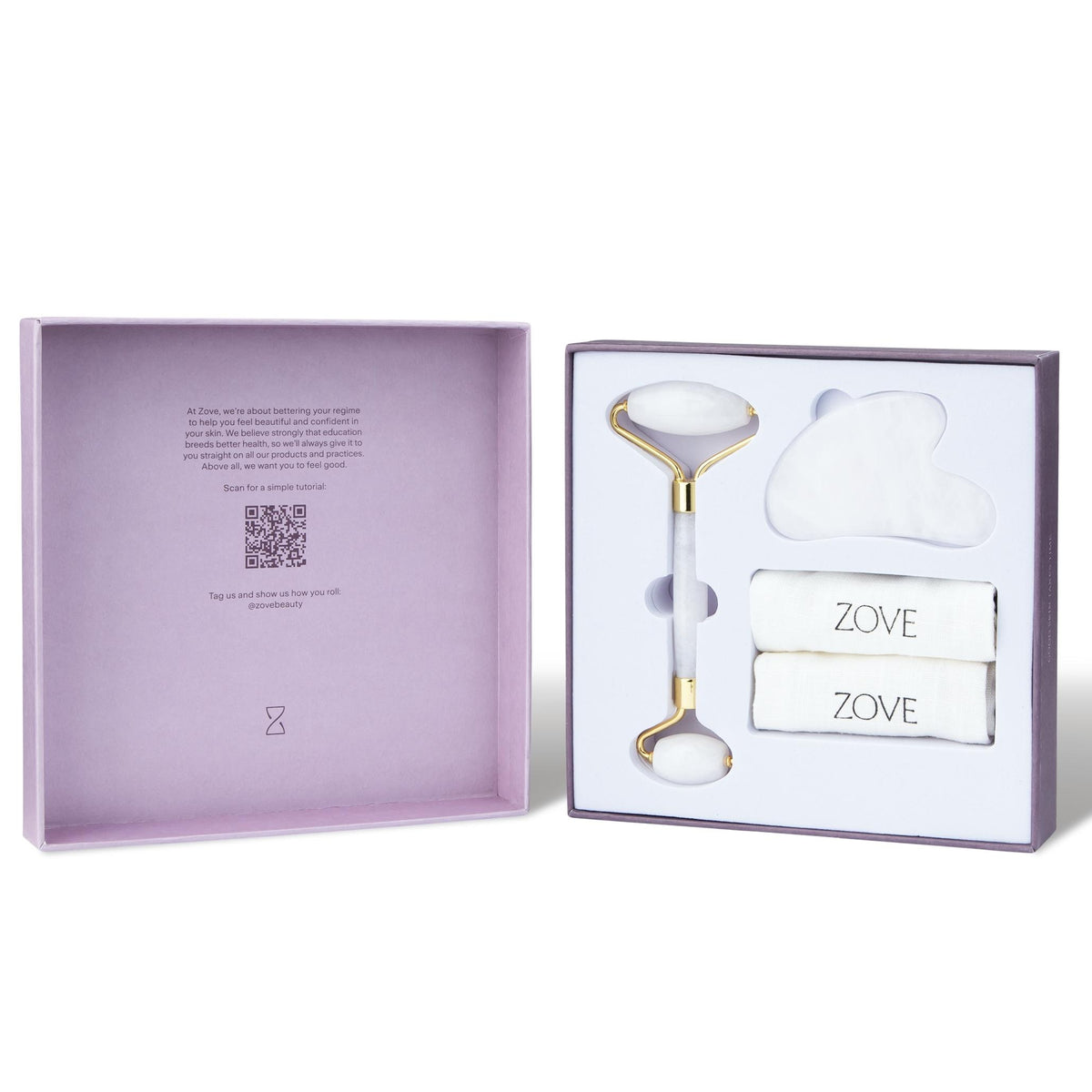 Genuine White Jade Gua Sha & Facial Roller Set – Zove Beauty